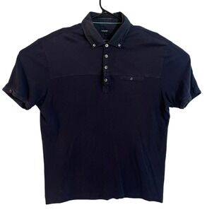 Men's Autograph Tailored Fit Navy Polo Shirt Size L Modal Cotton Blend